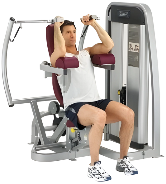 Cybex Eagle Arm Tricep Extension 11080 (Remanufactured) - Angled View with User