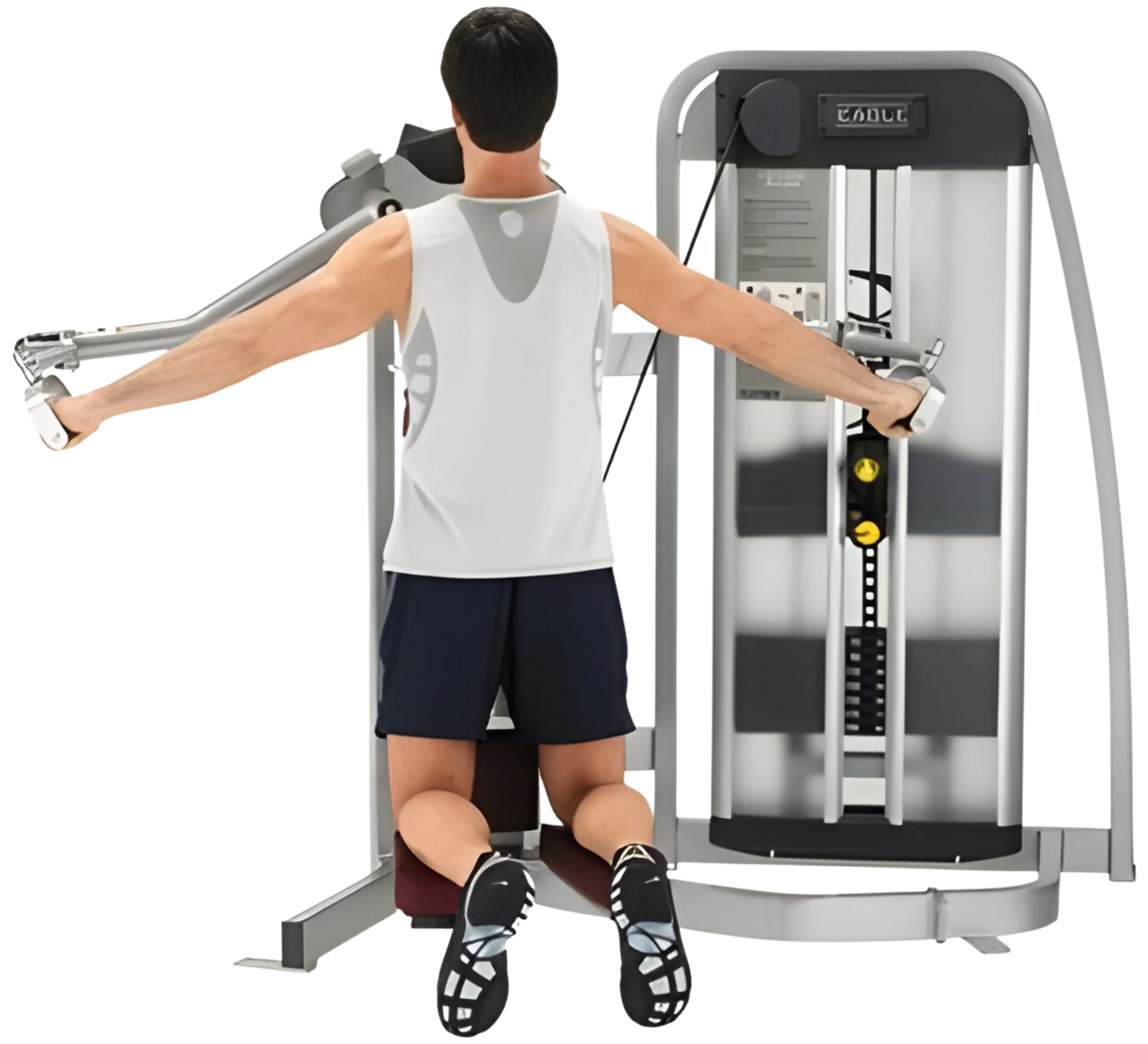 Cybex Eagle Lateral Raise 11160 (Remanufactured) - Front View with User