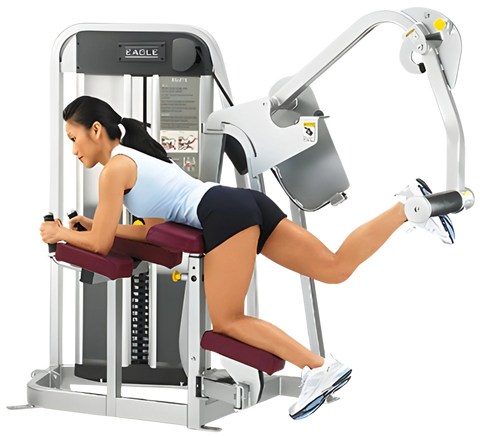 Cybex Eagle Glute 11170 (Remanufactured) - Angled View with User