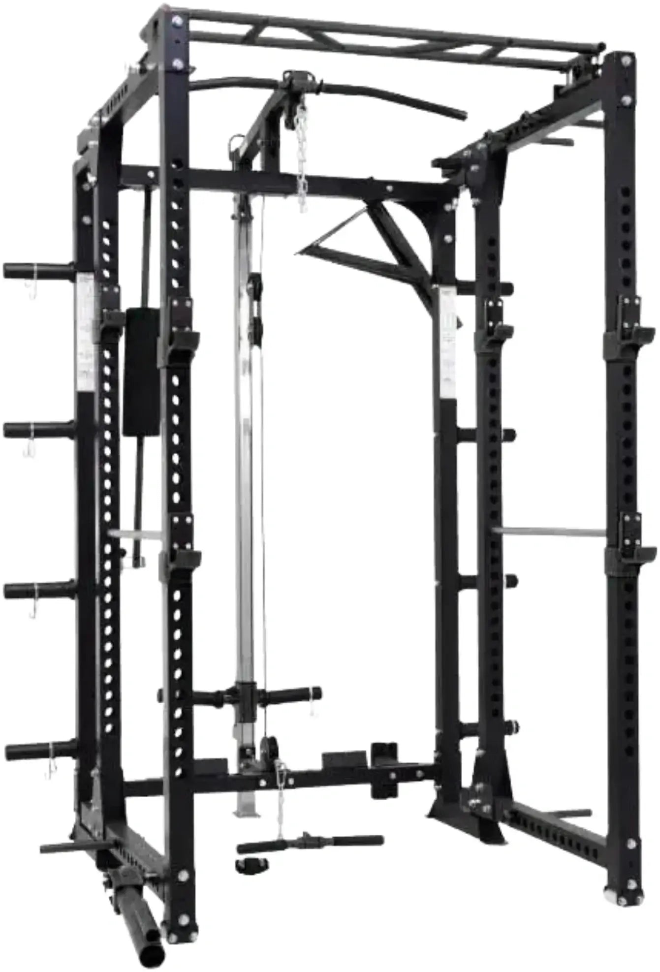French Fitness Folding Cable Power Rack / Cage - Black (New) Image 3