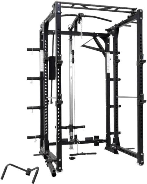 French Fitness Folding Cable Power Rack / Cage - Black (New)