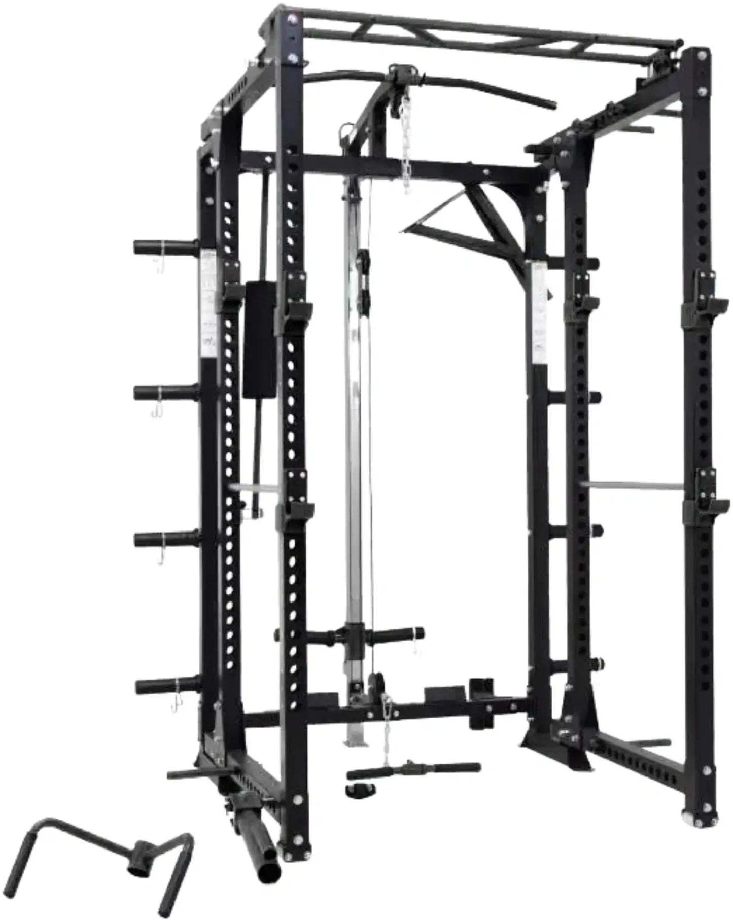 French Fitness Folding Cable Power Rack / Cage - Black (New) Image 4