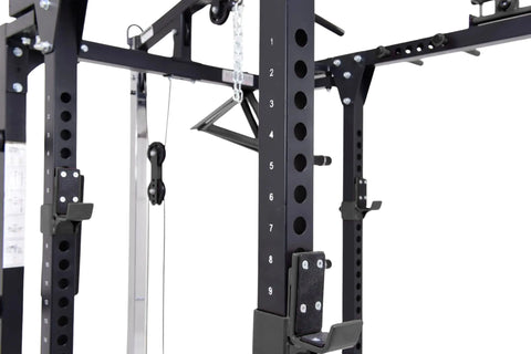 French Fitness Folding Cable Power Rack / Cage - Black (New)