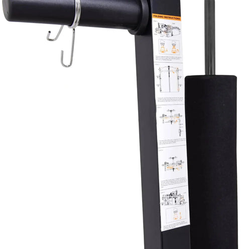 French Fitness Folding Cable Power Rack / Cage - Black (New)
