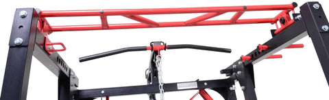 French Fitness Folding Cable Power Rack / Cage, Red/Black (New)