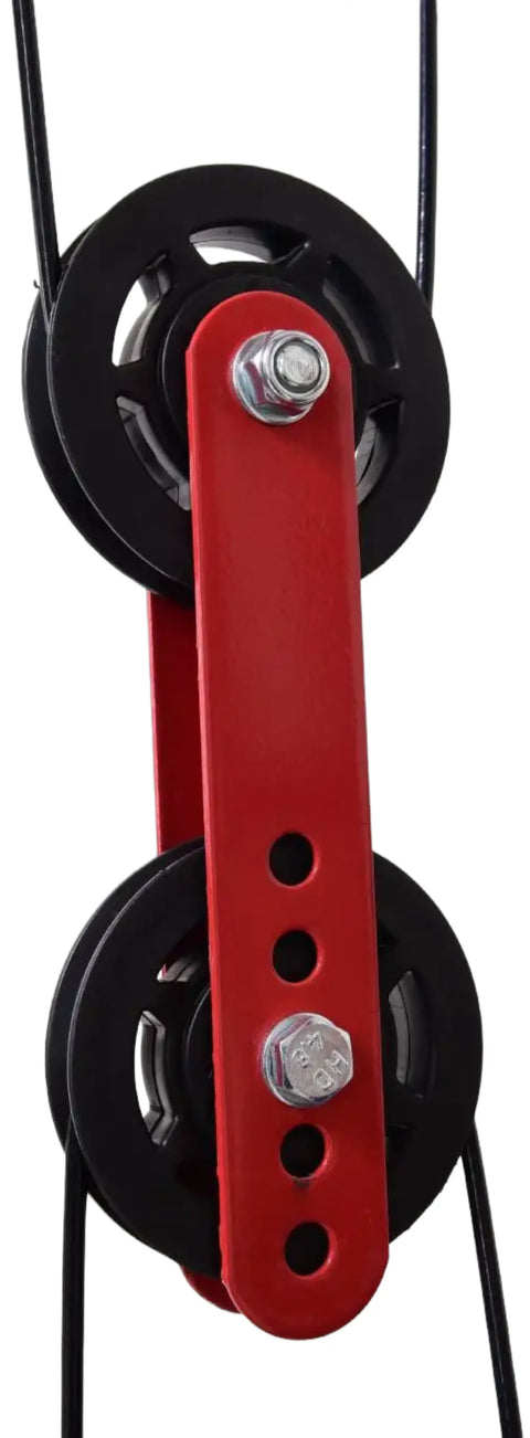 French Fitness Folding Cable Power Rack / Cage, Red/Black (New)