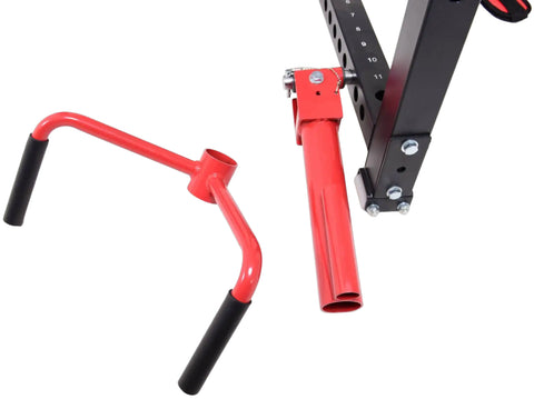 French Fitness Folding Cable Power Rack / Cage, Red/Black (New)