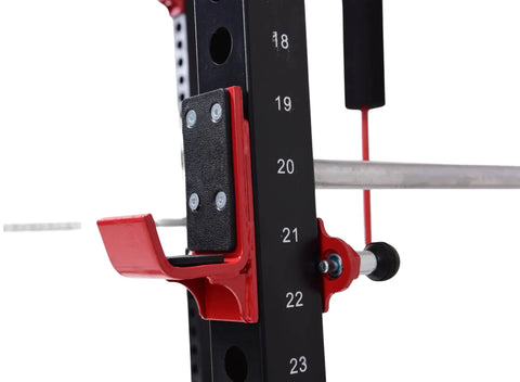 French Fitness Folding Cable Power Rack / Cage, Red/Black (New)