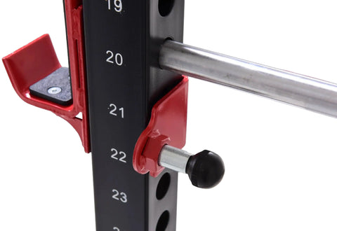 French Fitness Folding Cable Power Rack / Cage, Red/Black (New)