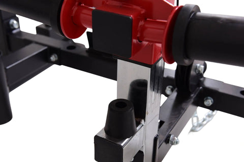 French Fitness Folding Cable Power Rack / Cage, Red/Black (New)