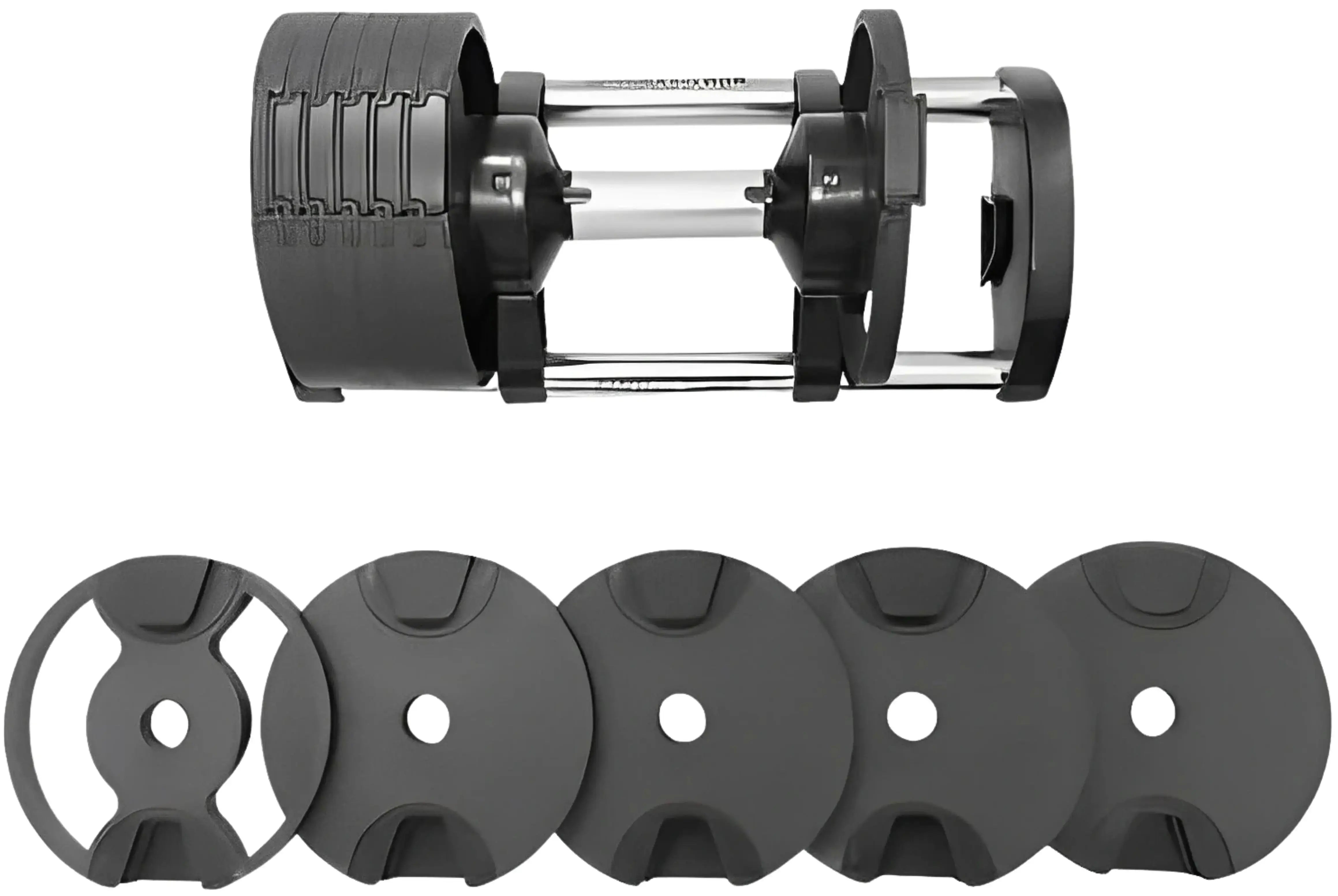 French Fitness 5-80 lb Adjustable Dumbbell, Set of 2 (New) - Detailed View