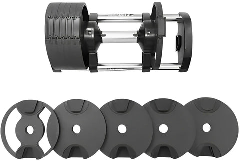French Fitness 5-80 lb Adjustable Dumbbell, Set of 2 (New) - Detailed View