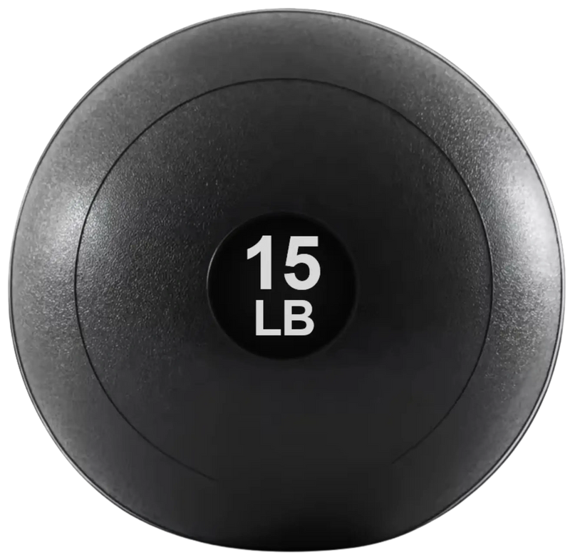 French Fitness - 14" Slam Ball 15 lb Non-Bounce Medicine Ball (New) - Front View
