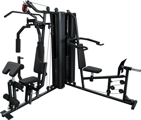 French Fitness X2 Corner Home Gym System - Black (New)