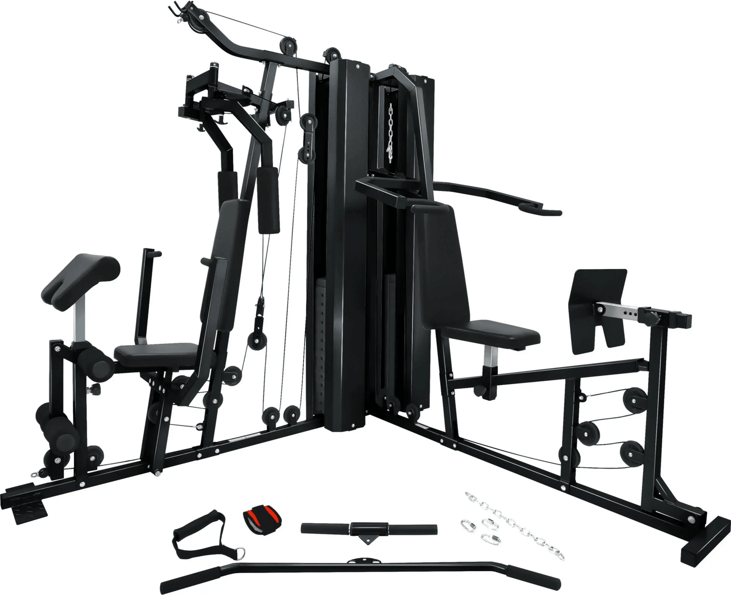 French Fitness X2 Corner Home Gym System - Black (New) Image 3