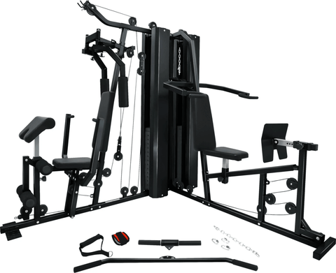 French Fitness X2 Corner Home Gym System - Black (New) Image 3