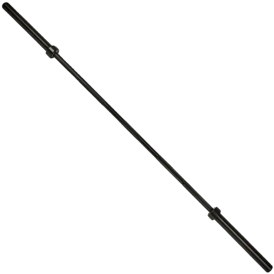 French Fitness - 7' Black Olympic Bar - 45 Lbs (New) - Angled View