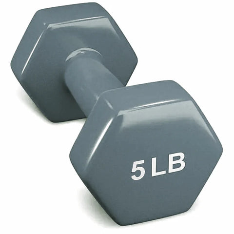 French Fitness Colorful Hex Vinyl 48 Pair Dumbbell Set w/ Body-Solid GDR500 Rack (New)