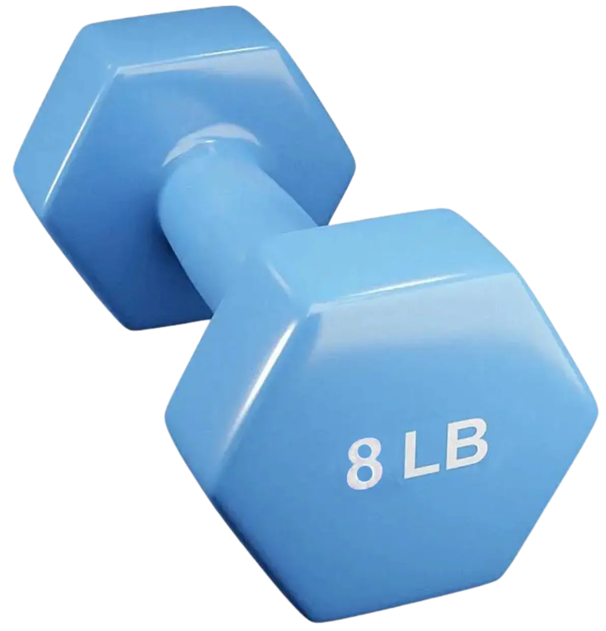 French Fitness Colorful Hex Vinyl Dumbbell 8 lbs - Single (New) Image