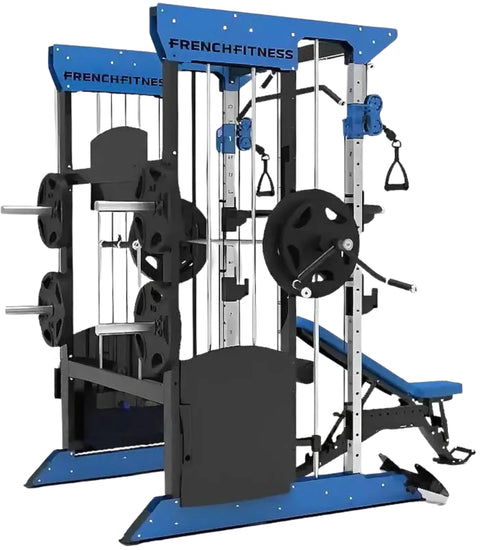 French Fitness FSR70 Dual Cable Smith & Half Rack System (New)