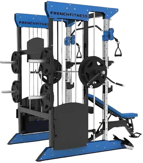 French Fitness FSR70 Dual Cable Smith & Half Rack System (New) Image 6