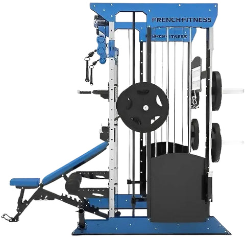 French Fitness FSR70 Dual Cable Smith & Half Rack System (New)