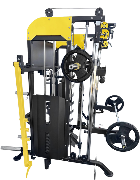 French Fitness FSR90 Functional Trainer Smith & Squat Rack Machine (New)