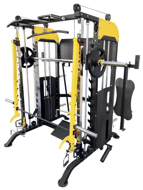 French Fitness FSR90 Functional Trainer Smith & Squat Rack Machine (New)
