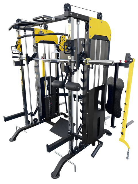 French Fitness FSR90 Functional Trainer Smith & Squat Rack Machine (New)