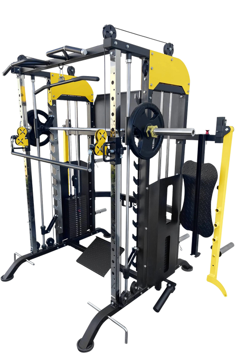 French Fitness FSR90 Functional Trainer Smith & Squat Rack Machine (New)