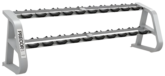Precor Icarian 2 Tier Saddle Dumbbell Rack, 10 Pairs (Remanufactured) Image