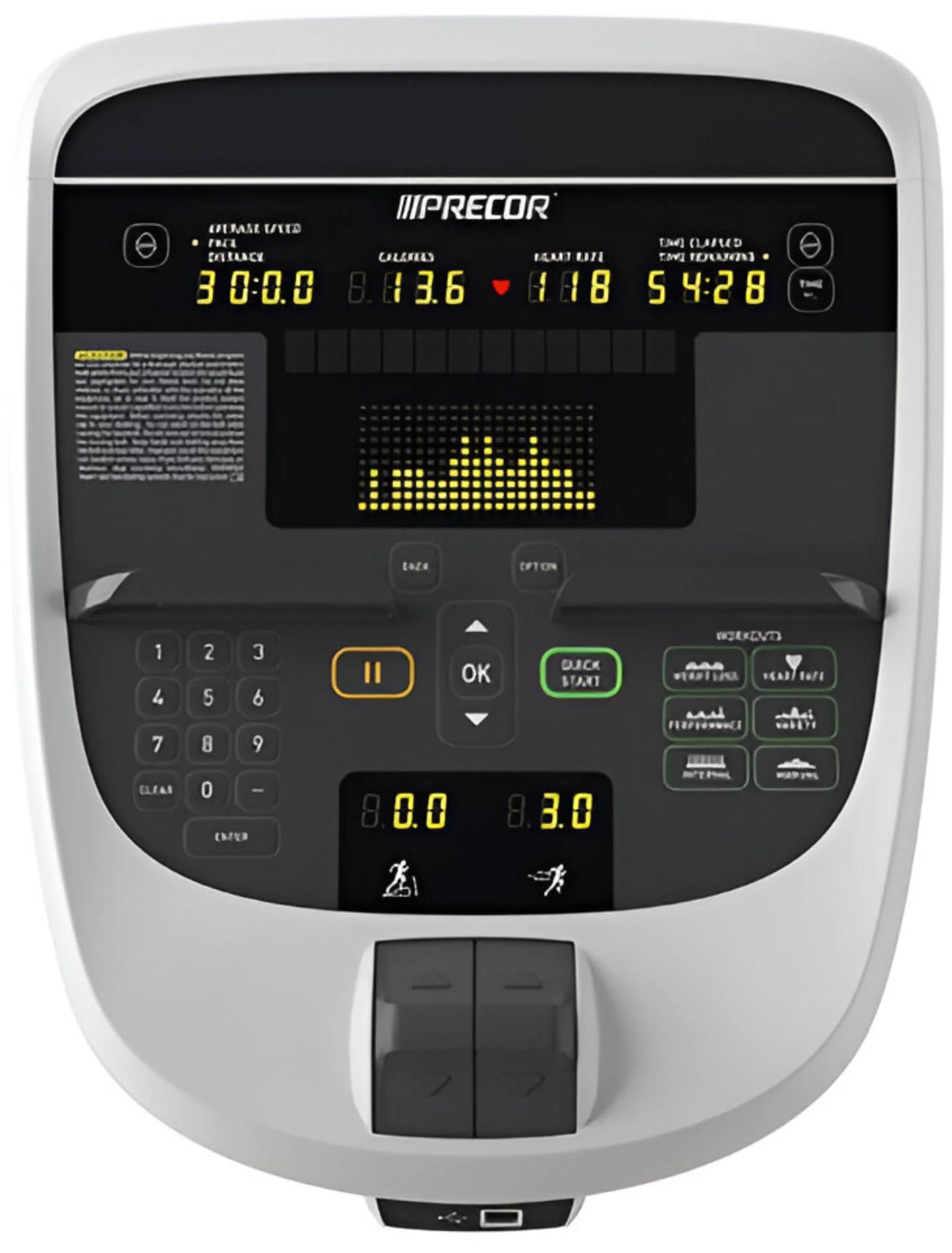 Precor EFX 833 Elliptical w/Converging Crossramp + p30 Console (Remanufactured) Image 6