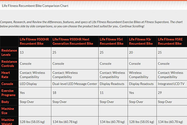 Compare Life Fitness Recumbent Bikes