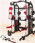 French Fitness FSR50 Dual Cable & Smith Rack Home Gym (New)