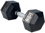 French Fitness Rubber Coated Hex Dumbbell 35 lbs (New)