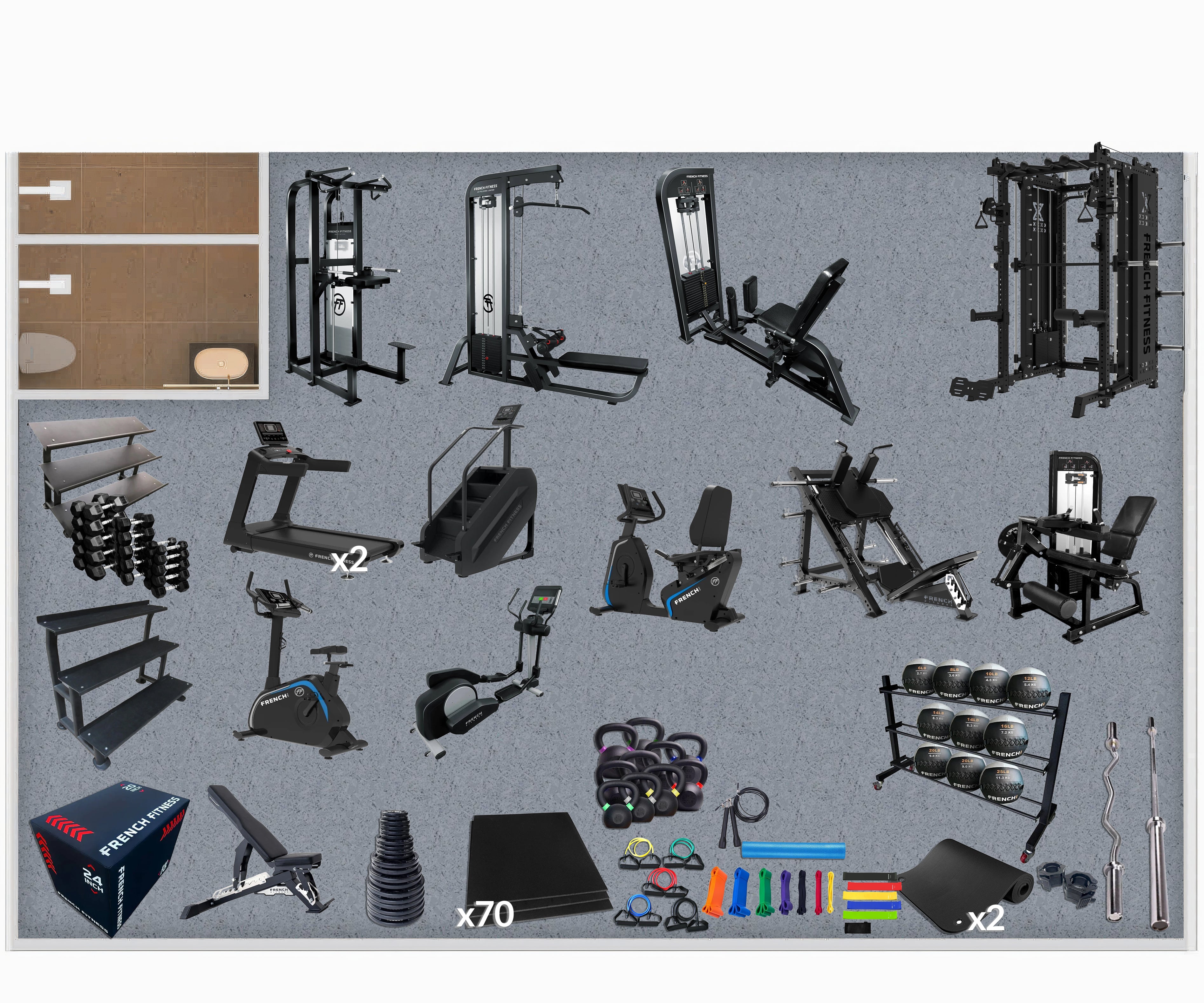 1,000 Sq Ft Gym