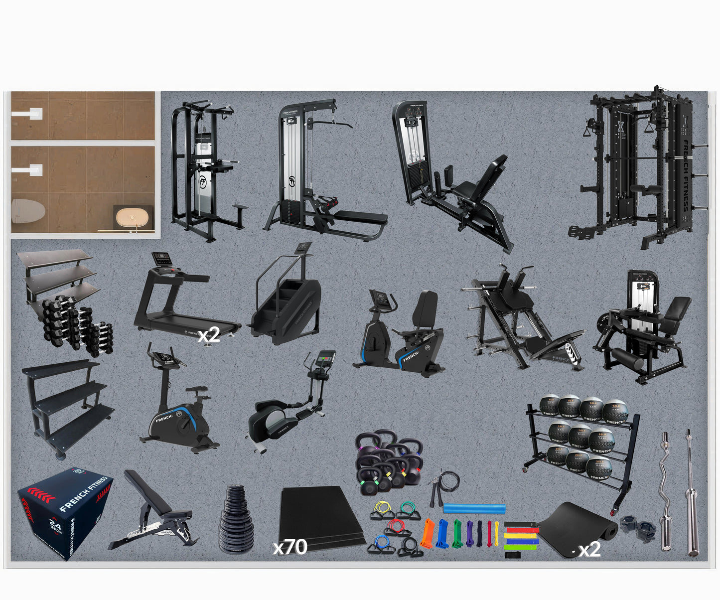 1,000 Sq Ft Gym