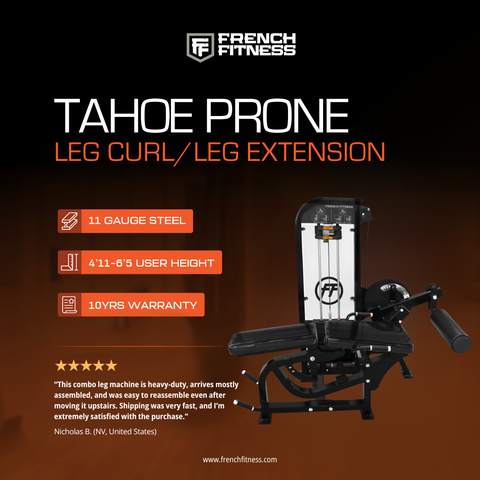 French Fitness Tahoe Prone Leg Curl / Leg Extension (New)