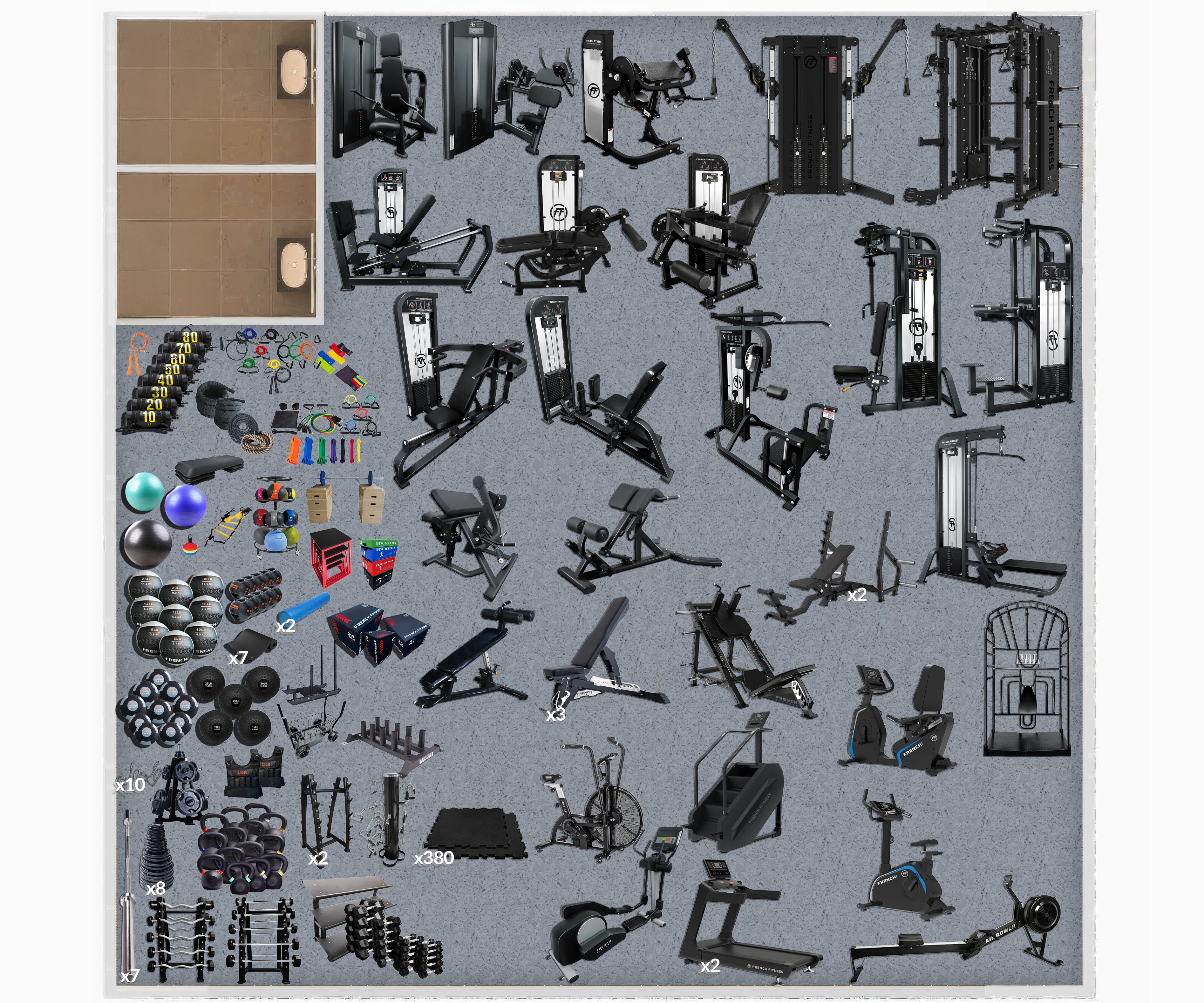1,500 Sq Ft Gym (Set B)