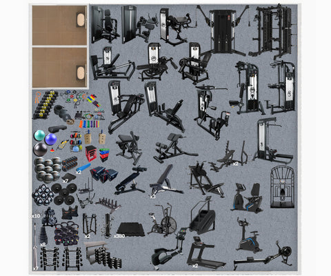 1,500 Sq Ft Gym (Set B)