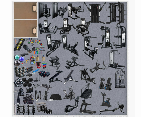 1,500 Sq Ft Gym (Set B)