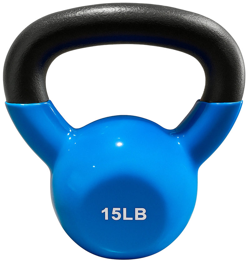 French Fitness Vinyl Kettlebell 15 lbs (New)