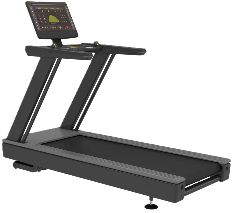 French Fitness T400 Commercial Treadmill w/LED Console - Angled View