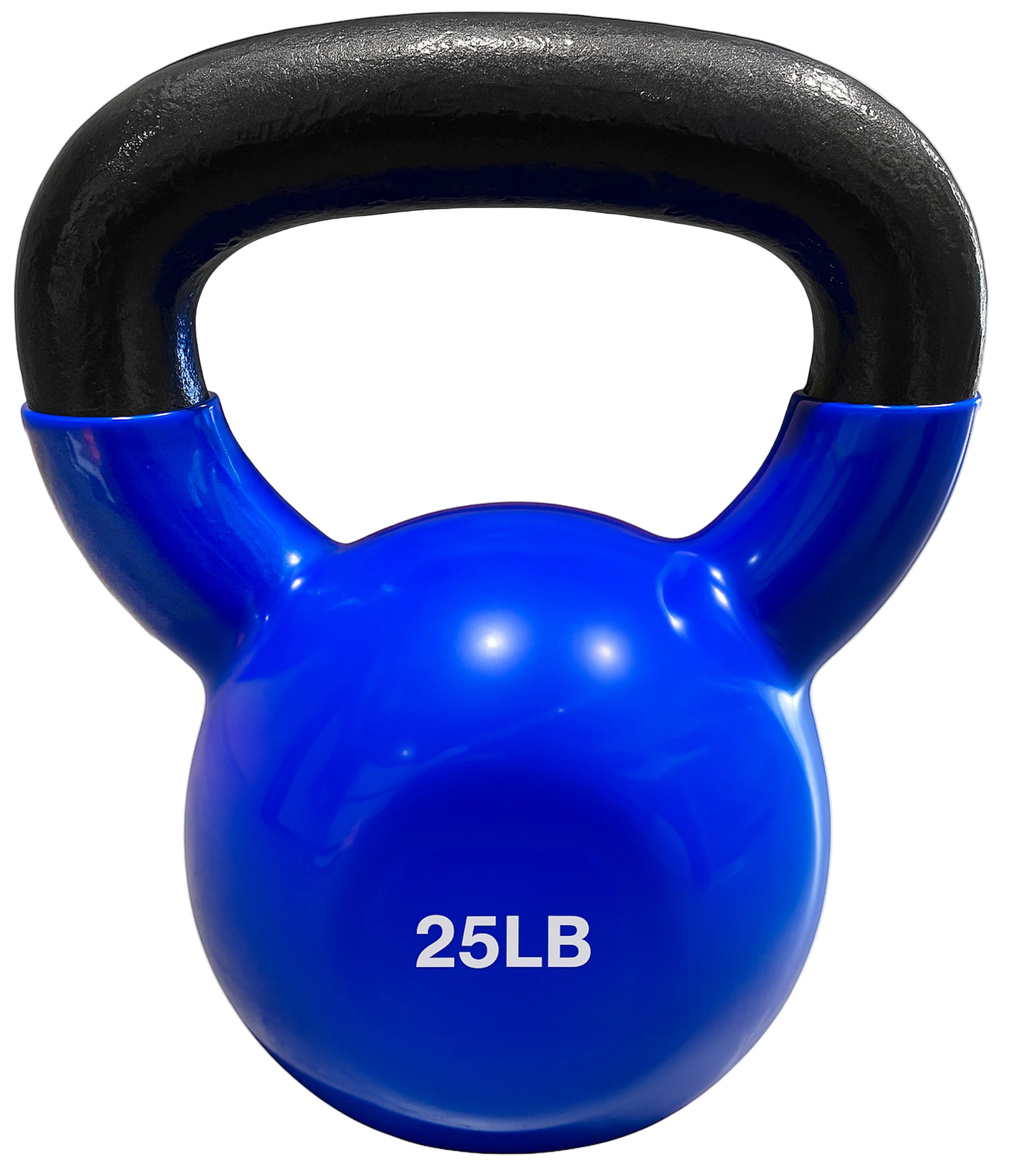French Fitness Vinyl Kettlebell 25 lbs - Front view
