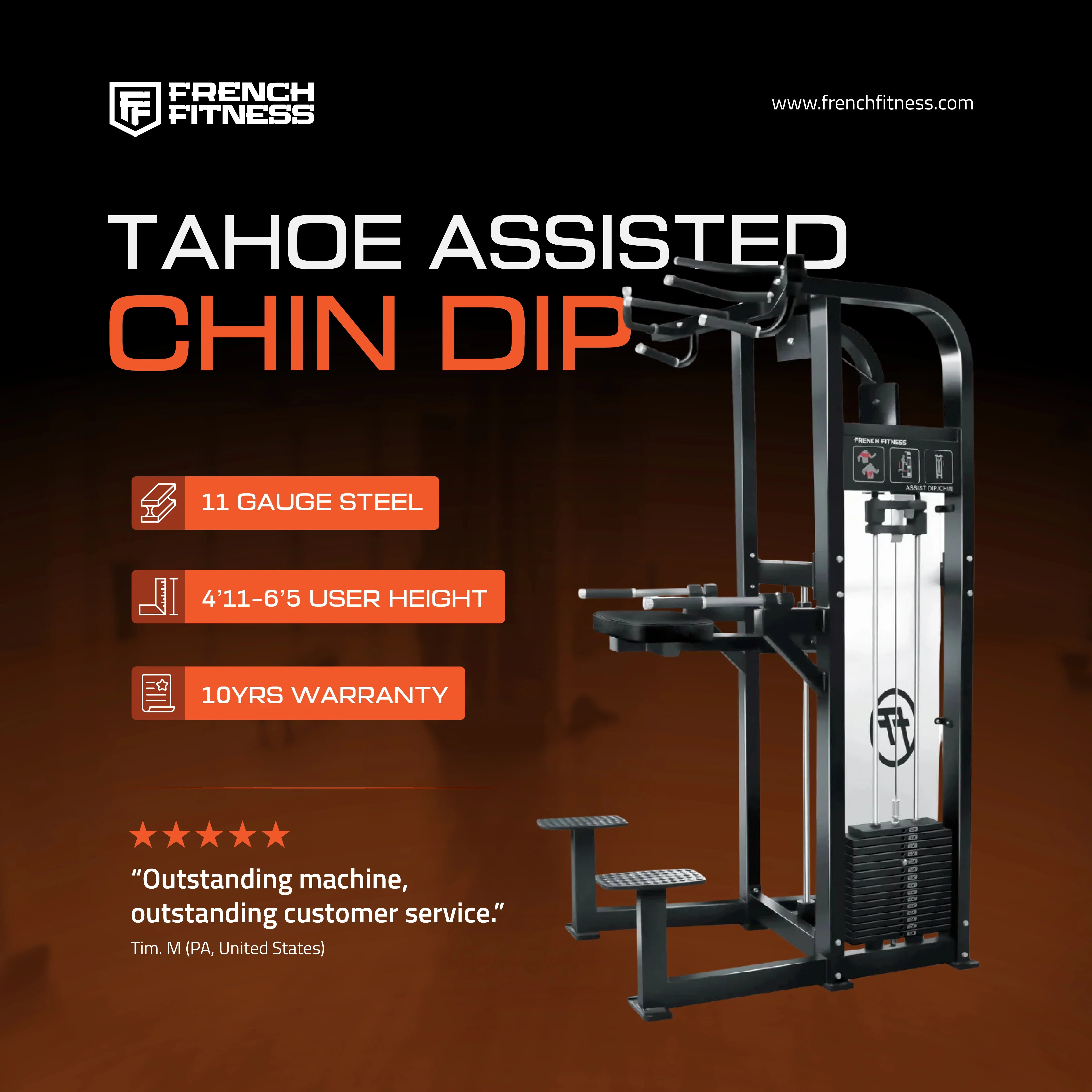 French Fitness Tahoe Assisted Chin Dip (New)