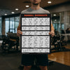 French Fitness Barbell Workout Training Charts / Posters (New)