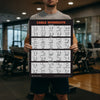 French Fitness Cable Machine Workout Training Charts / Posters (New)