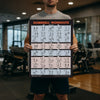 French Fitness Dumbbell Workout Training Charts / Posters (New) - Model view