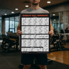 French Fitness Stability Ball Workout Training Charts / Posters (New)