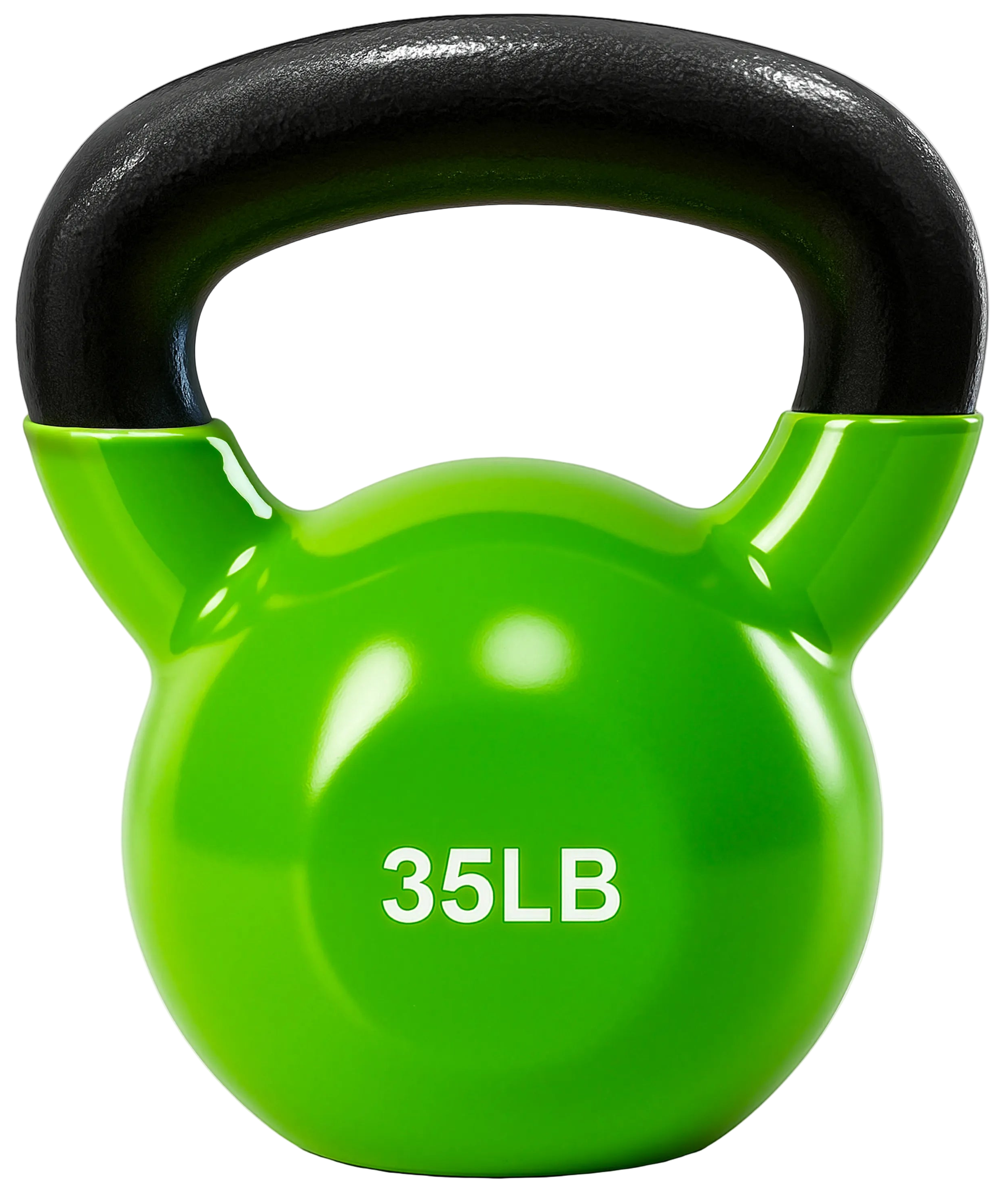 French Fitness Vinyl Kettlebell 35 lbs - Front view